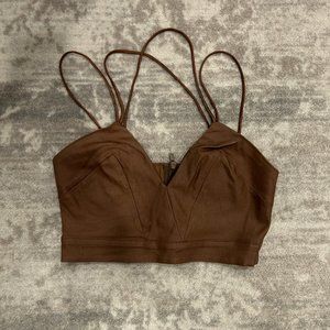 Brown Crop Top